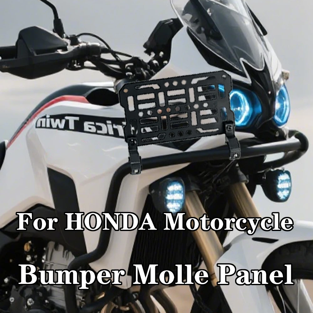 

Kaiuve Motorcycle Bumper Molle Panel For Trunk Storage Carbon Steel Waterproof Tactical Molle Organizer Modular Storag For Honda