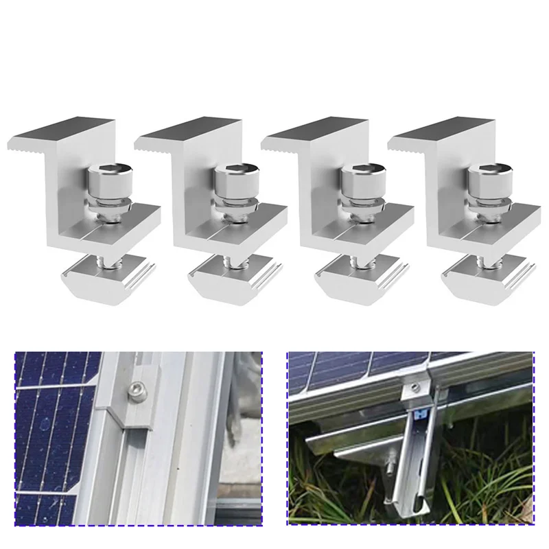 

Solar Panel Mount Bracket Photovoltaic Panel Rail Solar Panel Mount Fastening Module With Mid For Trapezoidal Roof 30Mm Du
