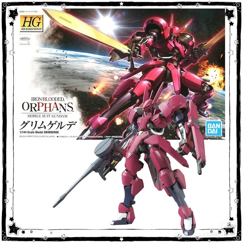 In Stock Bandai Gundam Model Kit Anime Figures HG IBO 1/144 Grimgerde Anime Action Figure Collection Assembly Model Toys Gifts