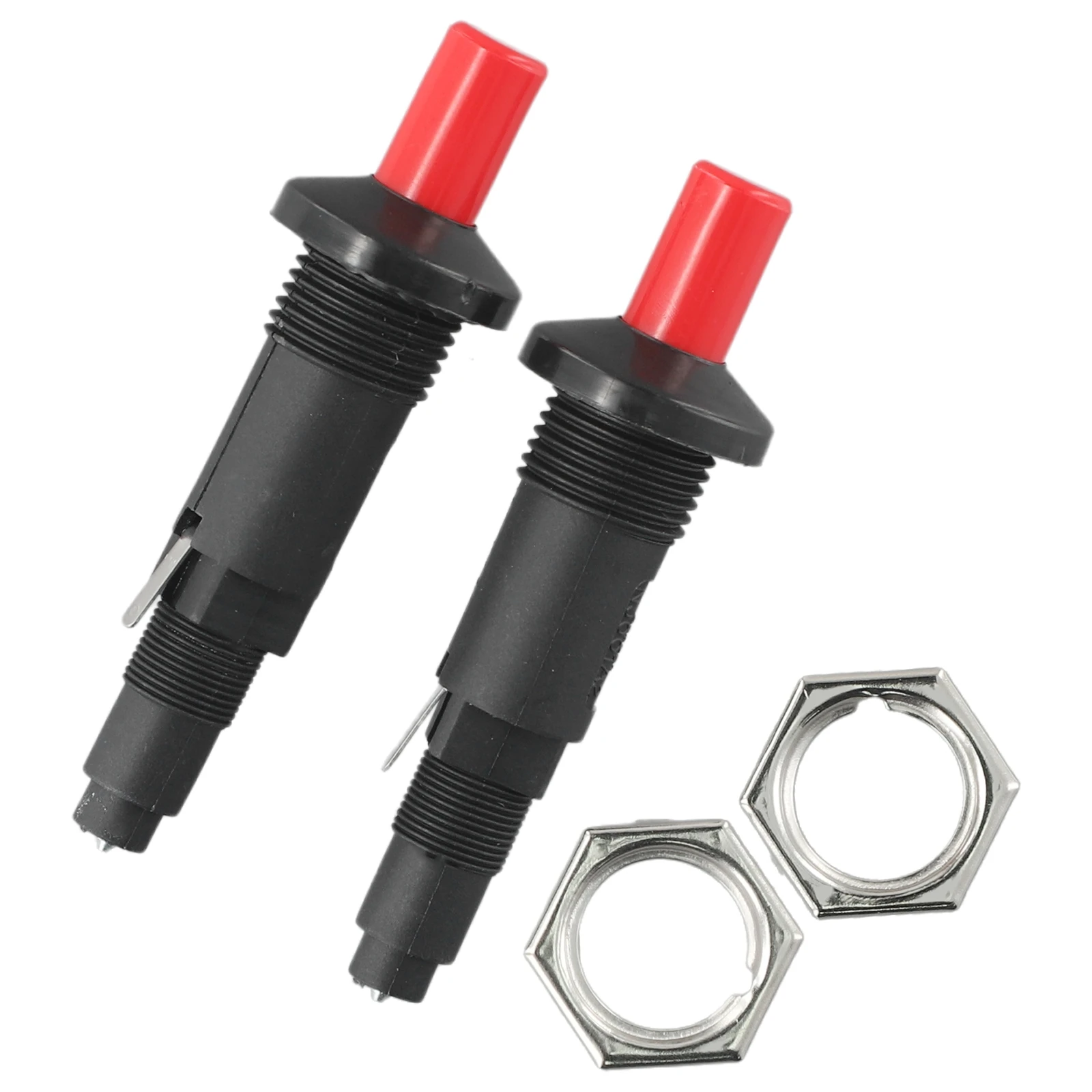 Calentador compatible con gas GLP y NG, botón de enchufe piezoeléctrico de salida, cerámica, 9cm de longitud, 2 6cm de diámetro, paquete de 2 diseños resistentes