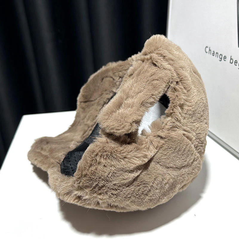 2025New قبعة مبطنة بالصوف للرجال والنساء لوحة إضاءة سميكة دافئة مقاومة للشمس الخريف والشتاء بلغت ذروتها قبعة قبعة بيسبول بنية