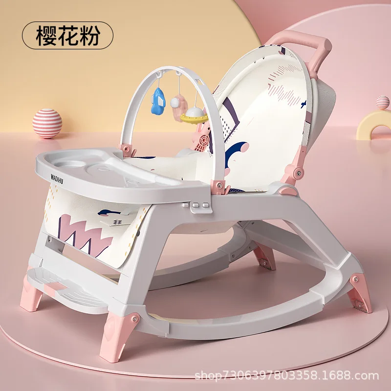 Newborns Baby Sleeping Cradle Bed Child Comfort Chair Reclining Chair Baby Rocking Chair with Music Multi-function Dining Chair