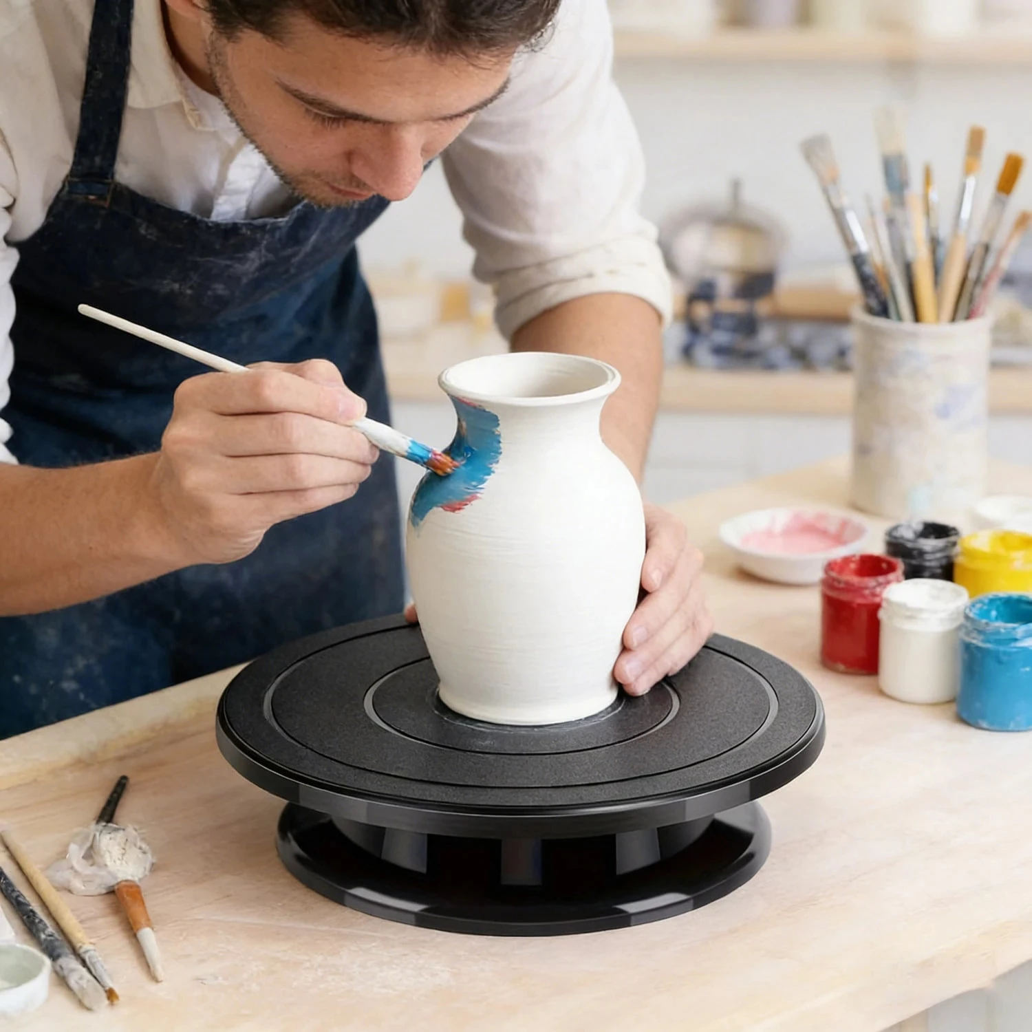 360-Grad-Drehbare Kuchenplatte - Langlebiges Backwerkzeug mit Stabiler Rotation | Unverzichtbares Backwerkzeug für Kuchen, Cupcakes und Gebäck, Ideal für Hausbacken und Partydekorationen, Kuchendekorationszubehör und Dekorative Kuchenständer – Detail 2