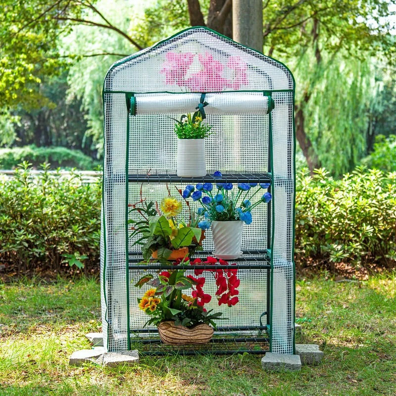 Greenhouse Cover Indoor Outdoor Garden Flower Frame Outer Cover Plant Flower Waterproof Antifreezing Warm Room (no Iron Shelf)