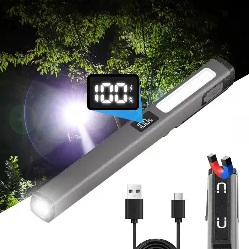 

Перезаряжаемый светодиодный фонарик, медицинская ручка, мини-светильник COB, карманный светильник для кемпинга, работы, ремонта, уличный инспекционный светильник