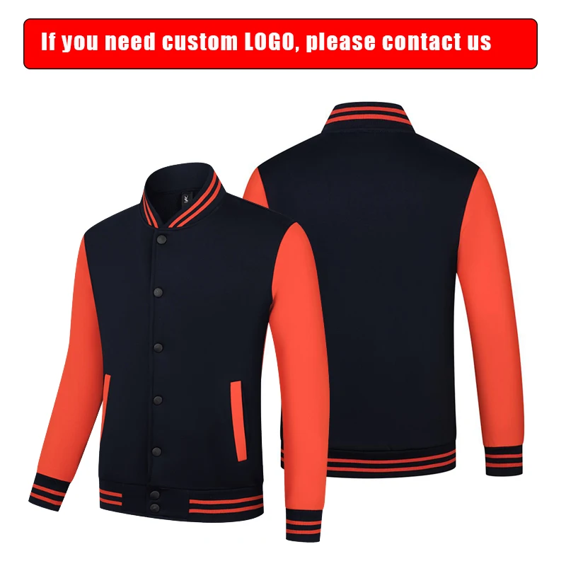 Mens Jacket Trend New Button Casual Coats Round Neck Baseball Uniform 2022 Spring And Autumn Tide Brand Clothes Print LOGO