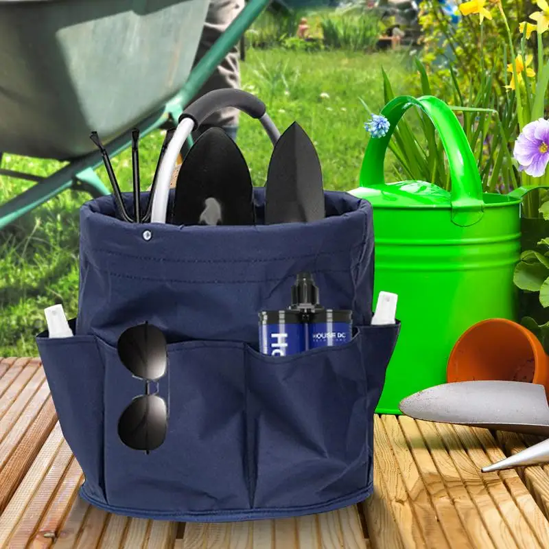 Bolsa organizadora de cubo, bolsa de almacenamiento de herramientas de jardinería, bolsa de herramientas de mano, cesta de accesorios de plantación