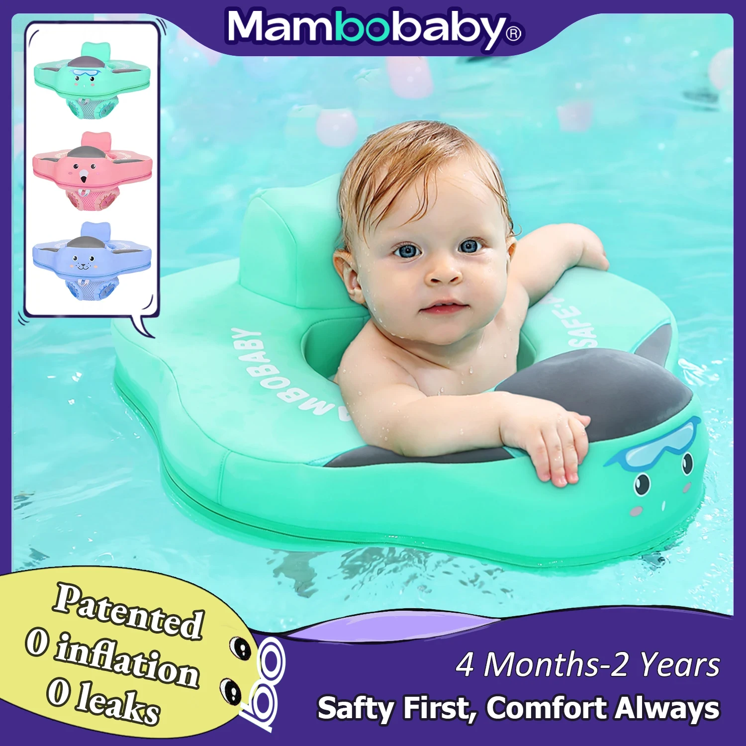 Mambobaby Baby float mit Sitz große schwimmen ring für infant Keine Inflation pool zubehör 6-18-24 monate pool spiel spielzeug