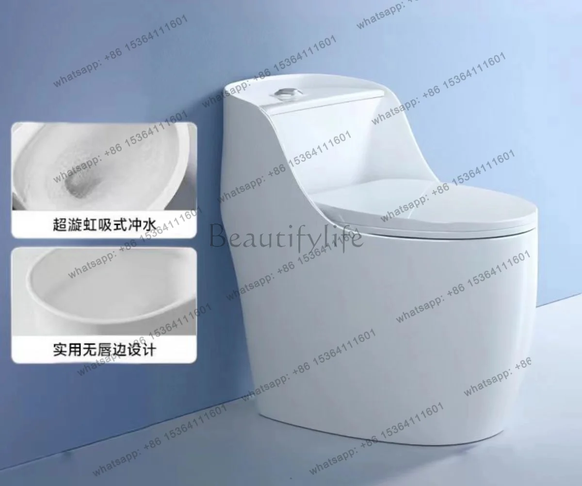 

Short lipless toilet 62cm siphon high-impact ceramic toilet