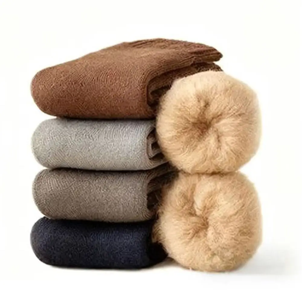 

Polyester Cotton Winter Warmer Thicken Sock Medium Tube Sock Seamless Sleeping Socks Thermal Wool Cashmere Snow Socks For Man
