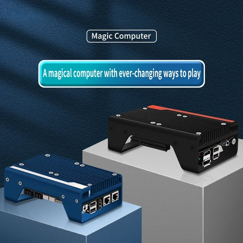 Magic Computer Intel N100 N200 I3- N305 Soft Router Fanless MINI PC Small Host DDR5 4 NVME DIY Players'Favorite FOR 3D Printing