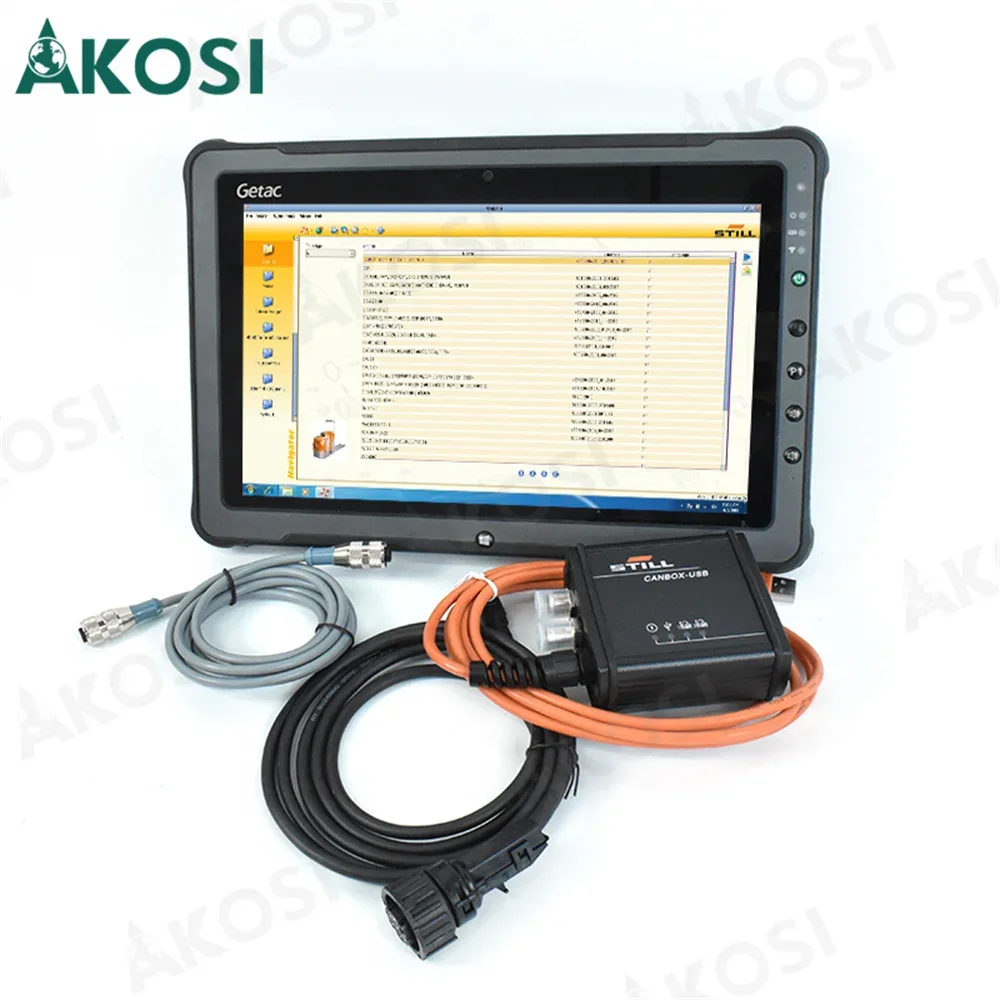 V8.21 For Still Incado Box Diagnostic Kit for Still USB Interface forklift canbox FOR STILL Forklift Scanner Tools+Getac F110