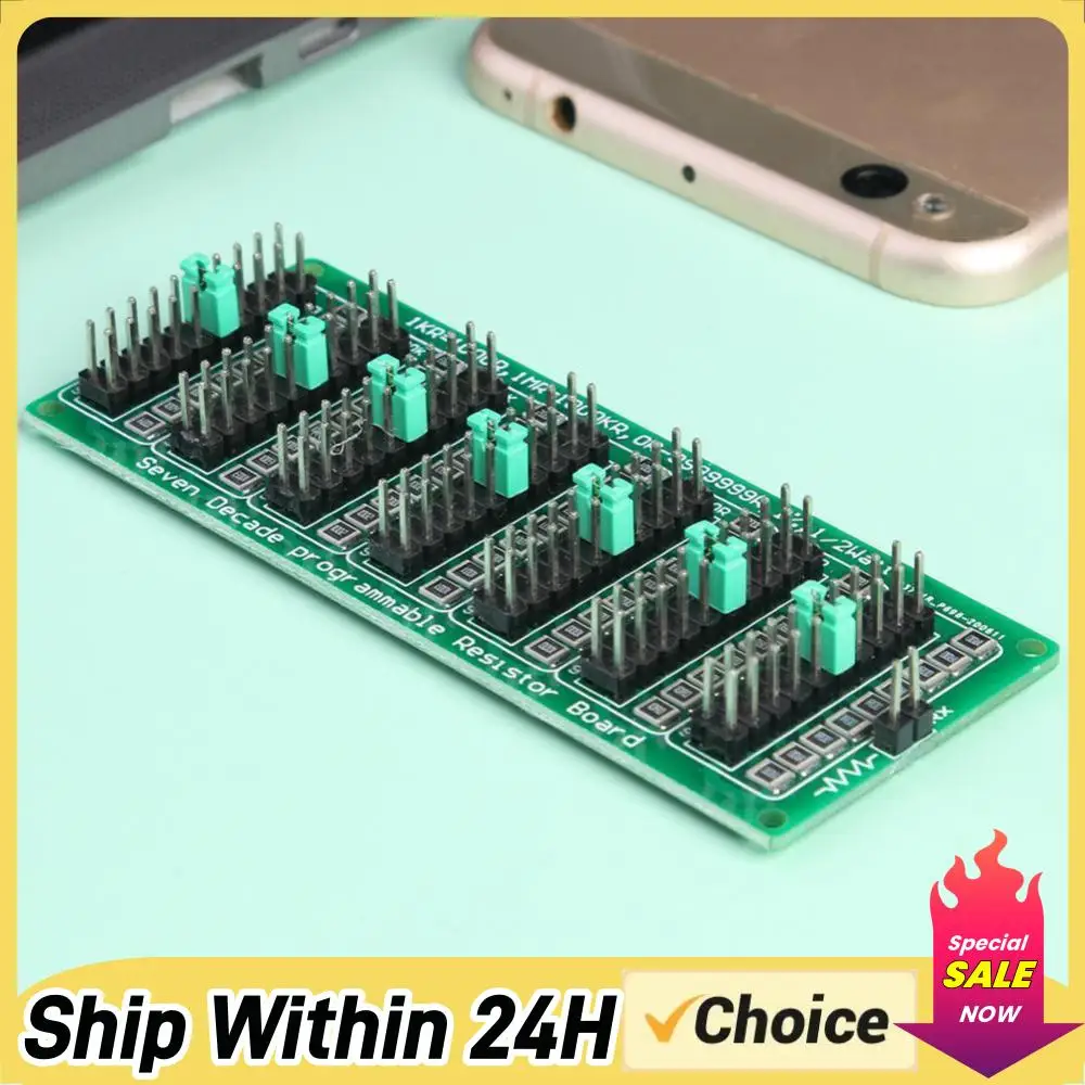 1R-9999999R Step Accuracy 1R 1/2 Watt Programmable Seven Decade Resistor Board