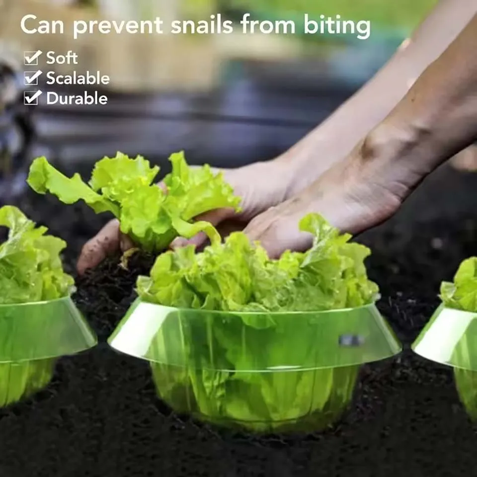 10/20Pcs Plants Slug Protection Rings Green Planter Flower Pot Snail Vegetables Cover Reusable Pest Control Trapper Garden Tool