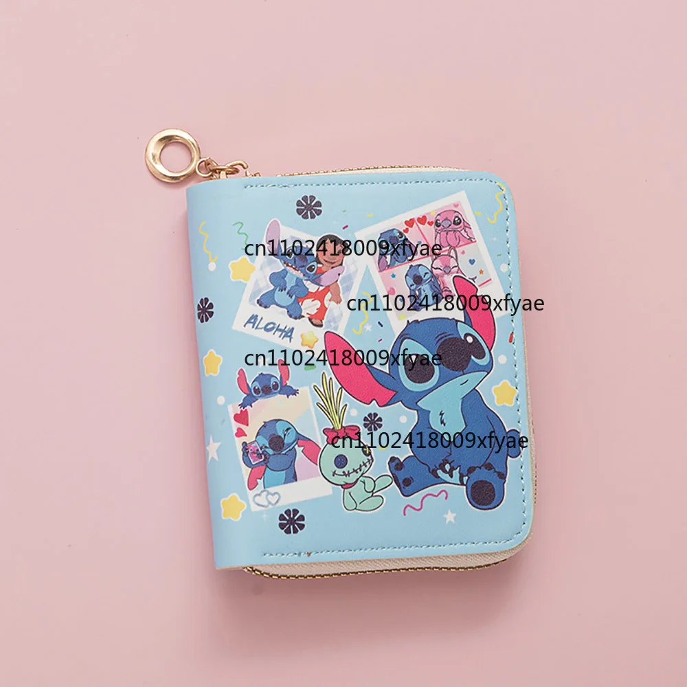 

Kawaii Stitch Anime Coin Purse Fashion Cartoon Zipper Wallet Student Print Card Holder ID Storage Bag Card Pack Christmas Gifts
