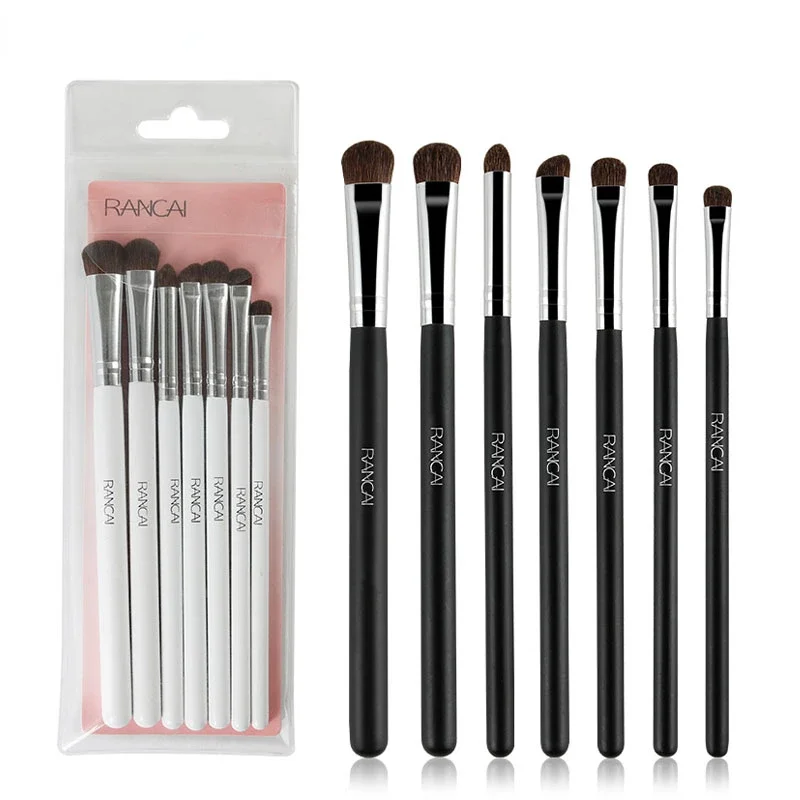 7 stücke Lidschatten Make-up Pinsel Set natürliche Tier Pferd Pony weiches Haar Kosmetik Blending Wisch Shader Pinsel Beauty Kit