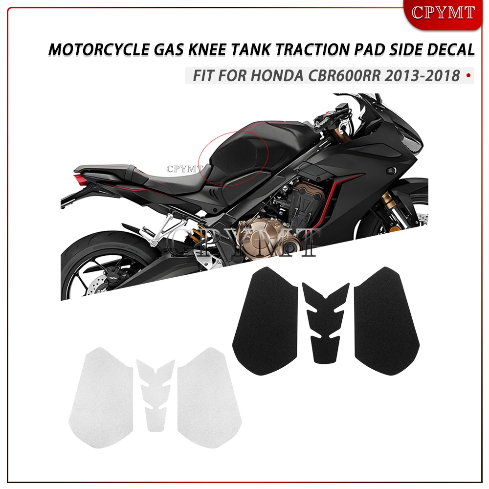 

Fit for Honda CBR600RR CBR 600 RR 2013-2018 Motorcycle Tank Pad Protector Sticker Frosted Decal Gas Knee Tank Traction Pad Side