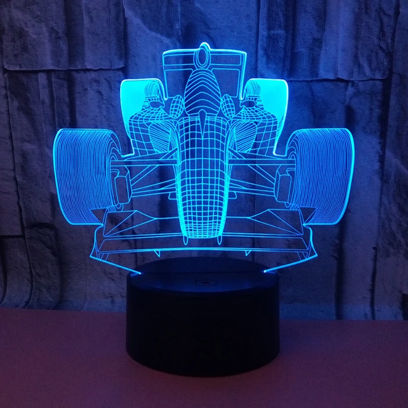 Formule 1 Racing 3d Led Lamp For Bedroom Manga Night Lights Anime Action Figure Room Decor Cute Children's Gift Luces