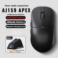 AJAZZ AJ159P/Pro/APEX Series Wireless Gamer Mouse W/ RGB Magnetic Charging Base PAW3395 Sensor Lightweight Game Mouse For Laptop