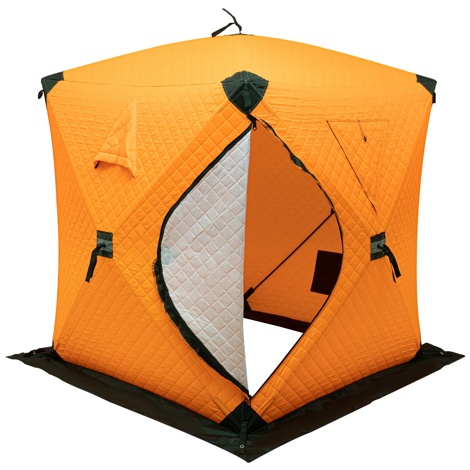 Outdoor Ice Fishing Tent Portable Ice Fishing Shanty Fishing Shelter For Out Snowfields Picnics 1-2 People With Handbag