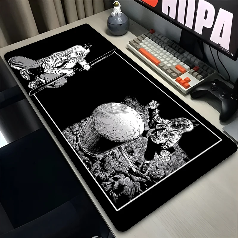 Mouse Pad Non Slip Rubber Mousepad Laptop Gamer Cabinet Keyboard Pad C-chainsaw Man Power Office Computer Gaming Desk Mouse Mat