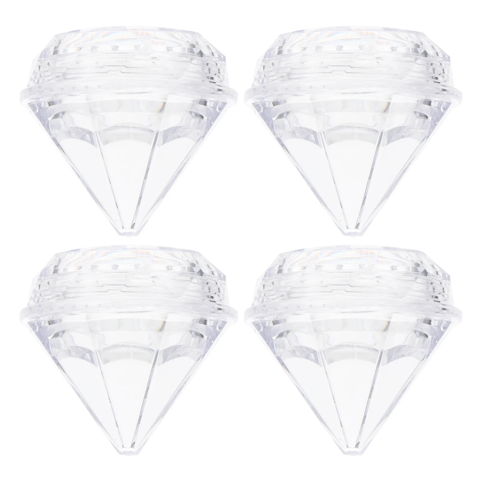 50 peças 5g sub garrafas caixas de creme com design de diamante para armazenamento de amostras de viagem à prova d'água compacto recarregável beleza