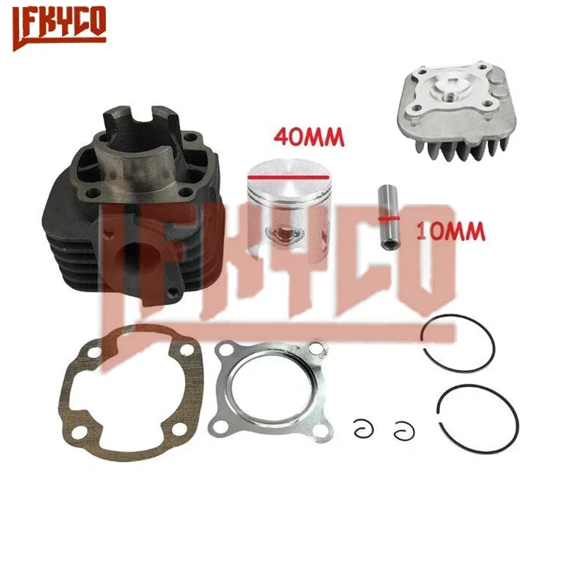 Motocykl 40mm głowica silnika Cylinder 49CC zestaw pierścieni uszczelniających tłok silnik do Yamaha Jog 50CC Jog50 Motoblock ATV części wyposażenia