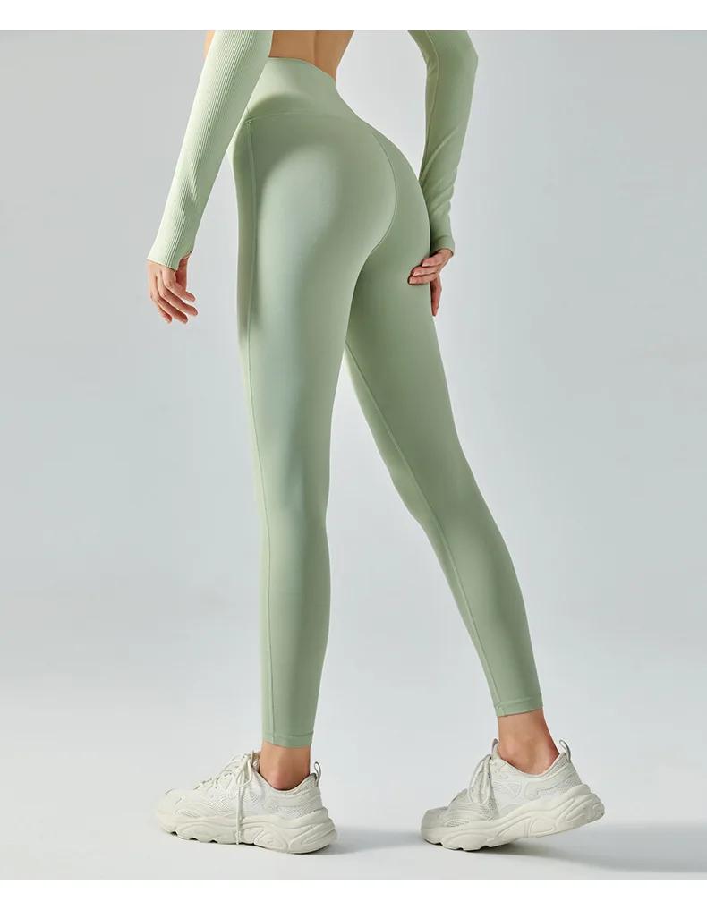 Calças de yoga profissionais para mulheres, cintura alta sem costura de secagem rápida, justas calças de corrida e fitness legging ultra macia
