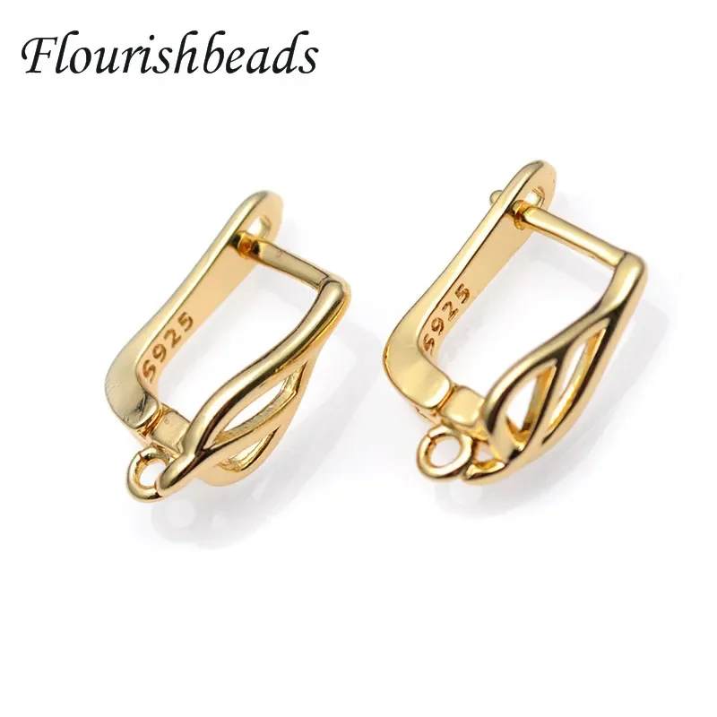 30pcs Nickle Free Anti Rust Metal Copper Gold Plating Earring Hooks for High Quality Jewelry Making Supplier