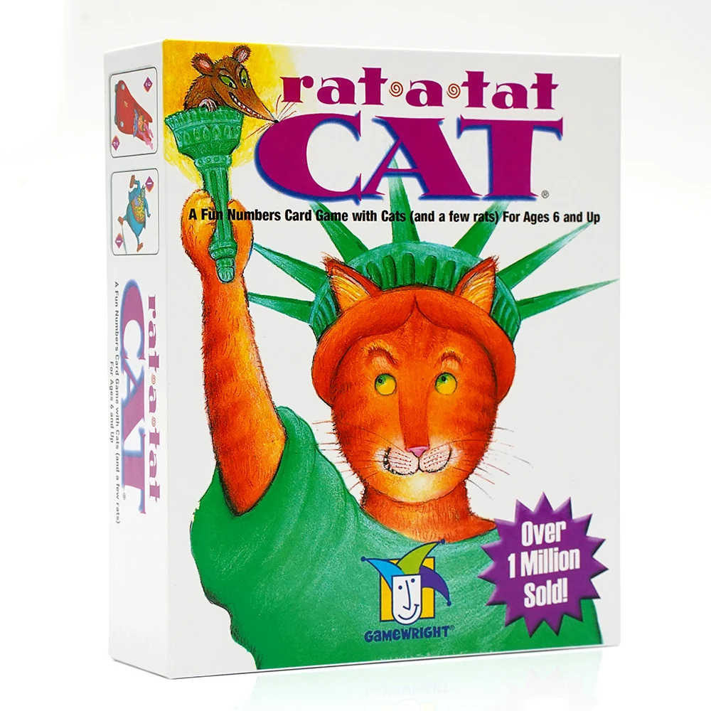 Rat a Tat Cat - Fun Numbers card Game with Cats (and a few rats) For Ages 6 and up ﻿