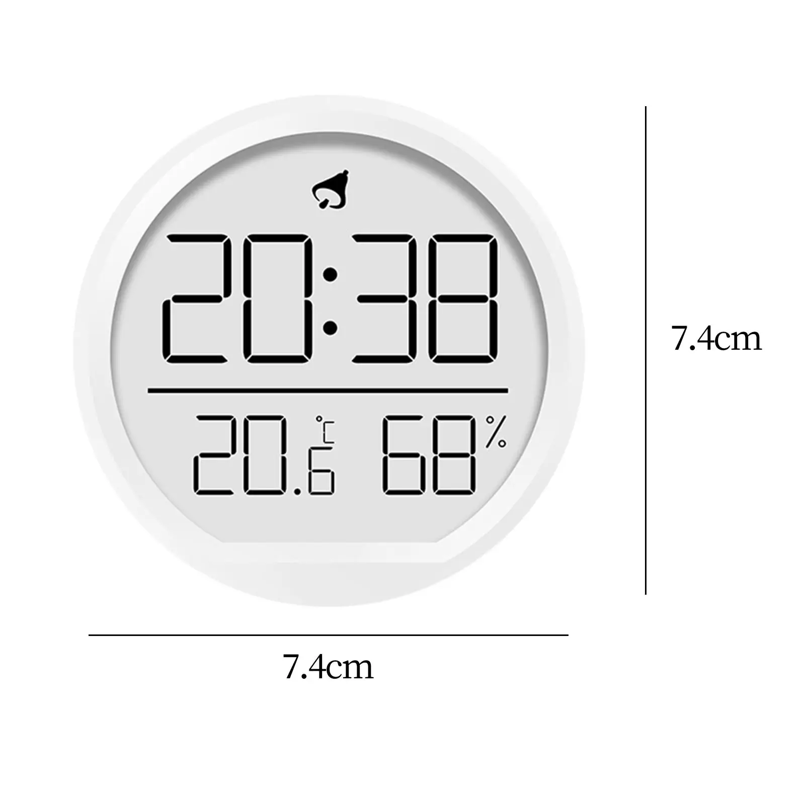 Cyfrowy zegar ścienny Zegar nocny 2,9 cala 12/24 H Wszechstronny zasilany bateryjnie z temperaturą i wilgotnością do lekkiego biura