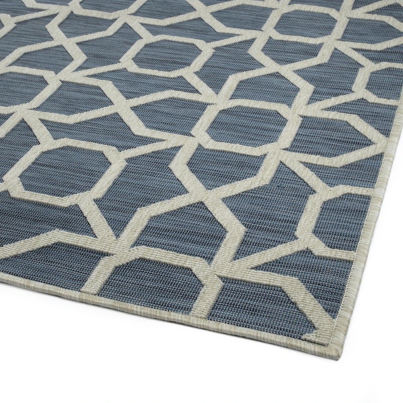 Contemporary, Transitional, Geometric, Textured, High-Low Cut & Loop 2' x 6' Runner