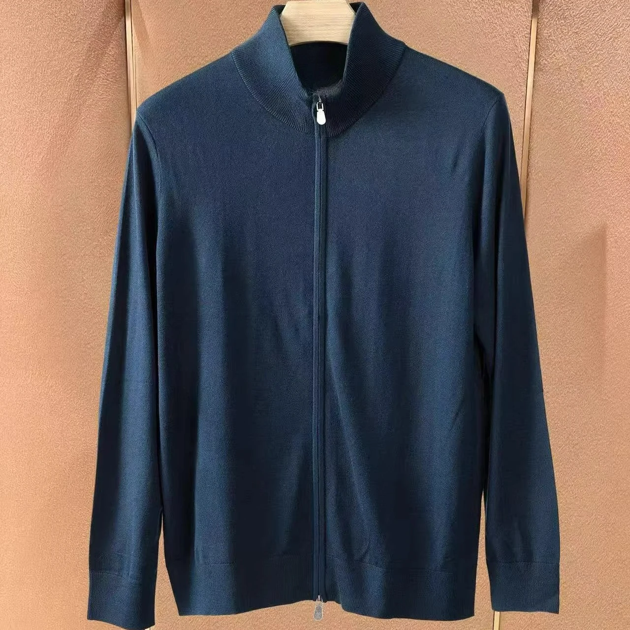 إيطاليا BC الرجال الخريف والشتاء موضة جديدة نصف سستة الوقوف الرقبة محبوك سترة رجال الأعمال عادية كم طويل سترة #5