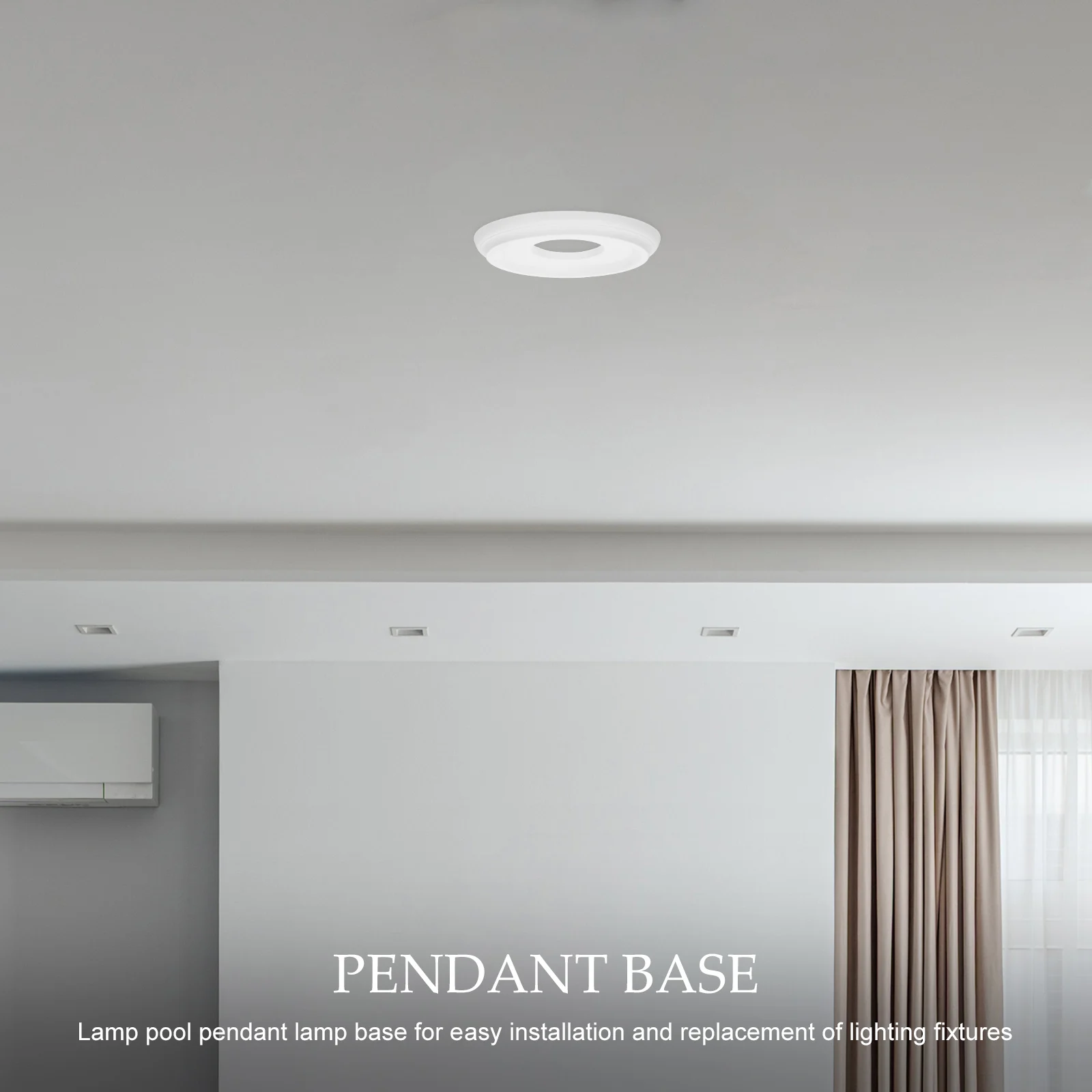 

Ceiling Lamp Base Canopy Plate Mounting Hardware Light Fixture Cover Pendant Shade Pu Office Decor Retro Industrial Style Home