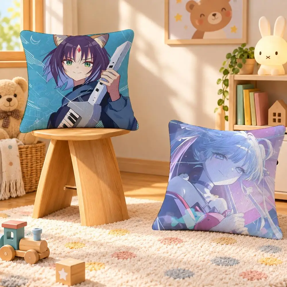 Anime Princess Kaguya Fantasy Cushion Cover Personalized Soft Plush Pillow Living Room Home Sofa Bedroom Office Car Cushion