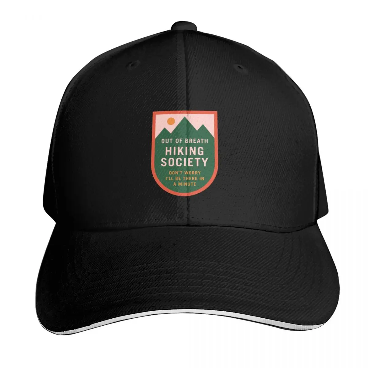 Out of Breath Hiking Society - Scout Shield Patch Sticker Baseball Cap Men Women Casual Summer Sport Sun Cap