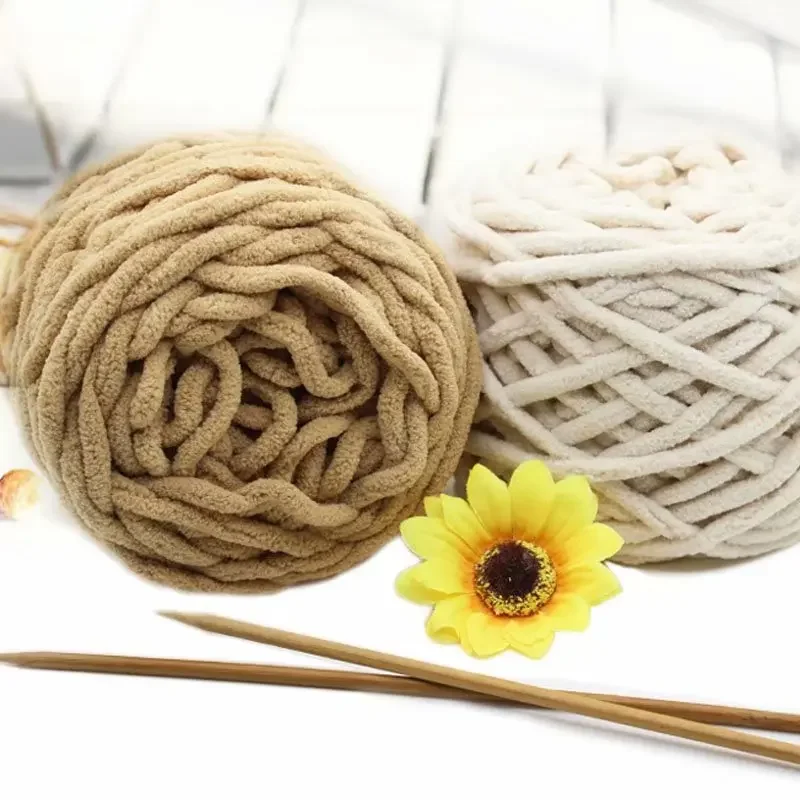 Multi-colored ice strip thread single strand thick wool ball woven blanket hook slipper thread scarf hat scarf thread