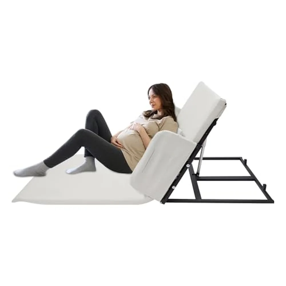 Electric Lifting Backrest for Bed Wired Controller 330 lbs Capacity 2 80° Adjustable Back Rest Chair with Removeable