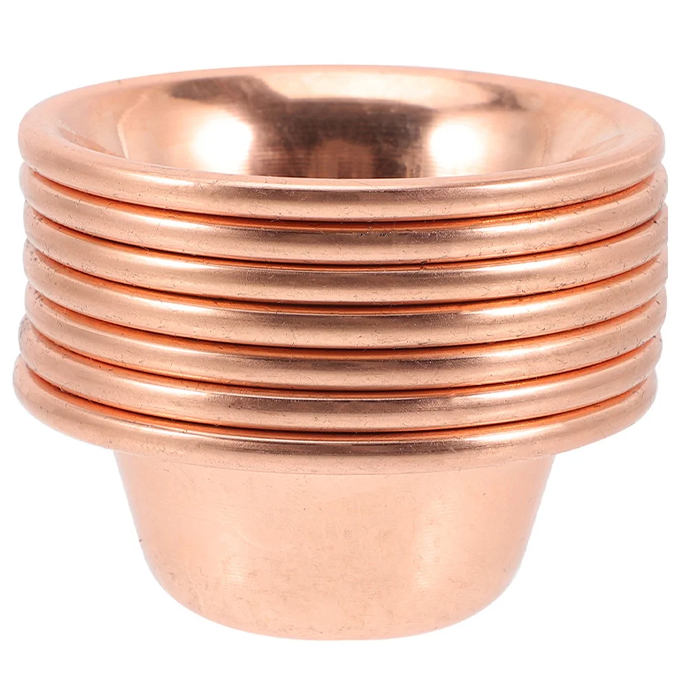 

7Pcs Copper Offering Bowls Tibetan Buddhist Ritual Smudge Plates Meditation Yoga Incense Burner Altar Supplies