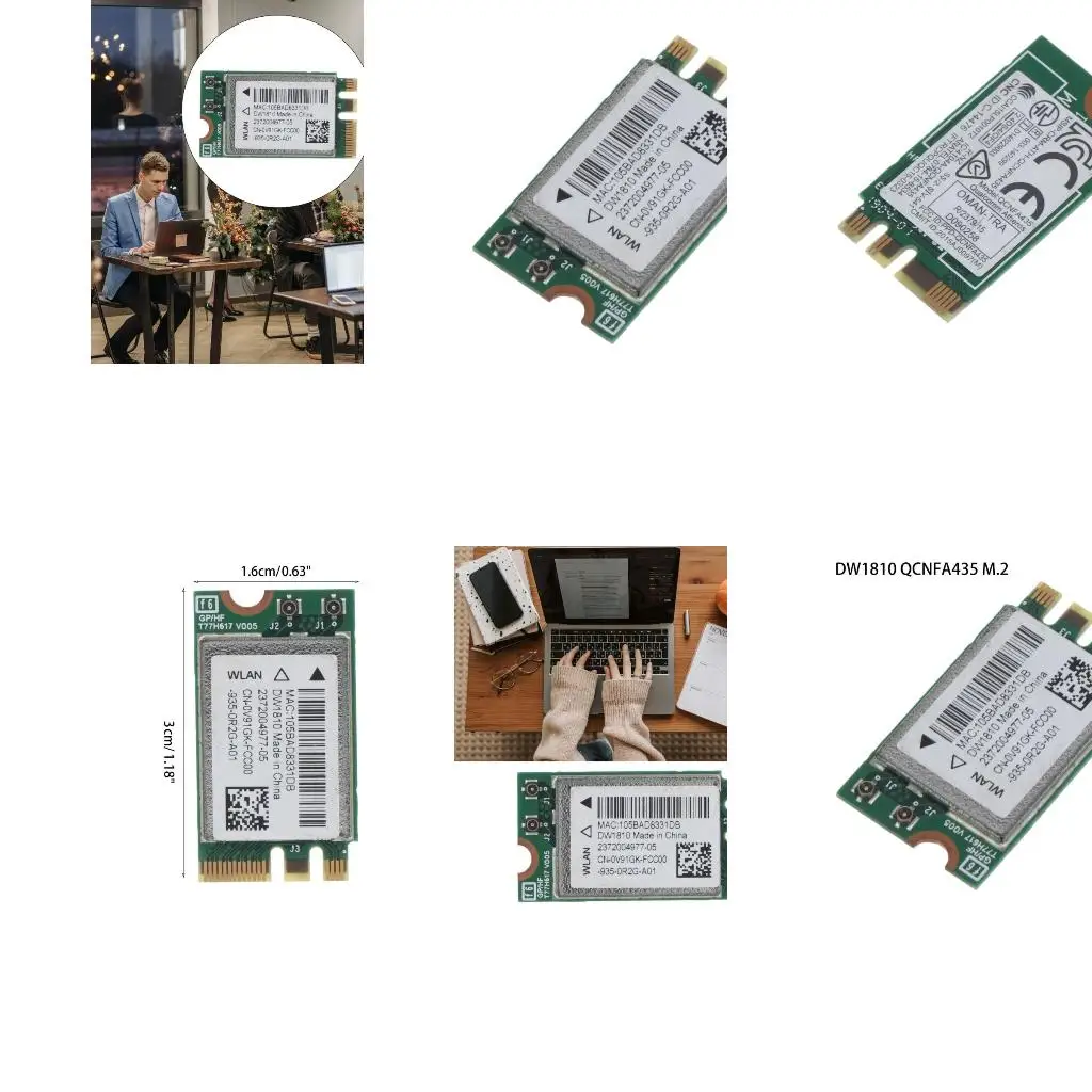 

QCNFA435 802.11ac 433Mbps for M.2 NGFF WiFi Adapter Wireless WLAN Card for w/ BT