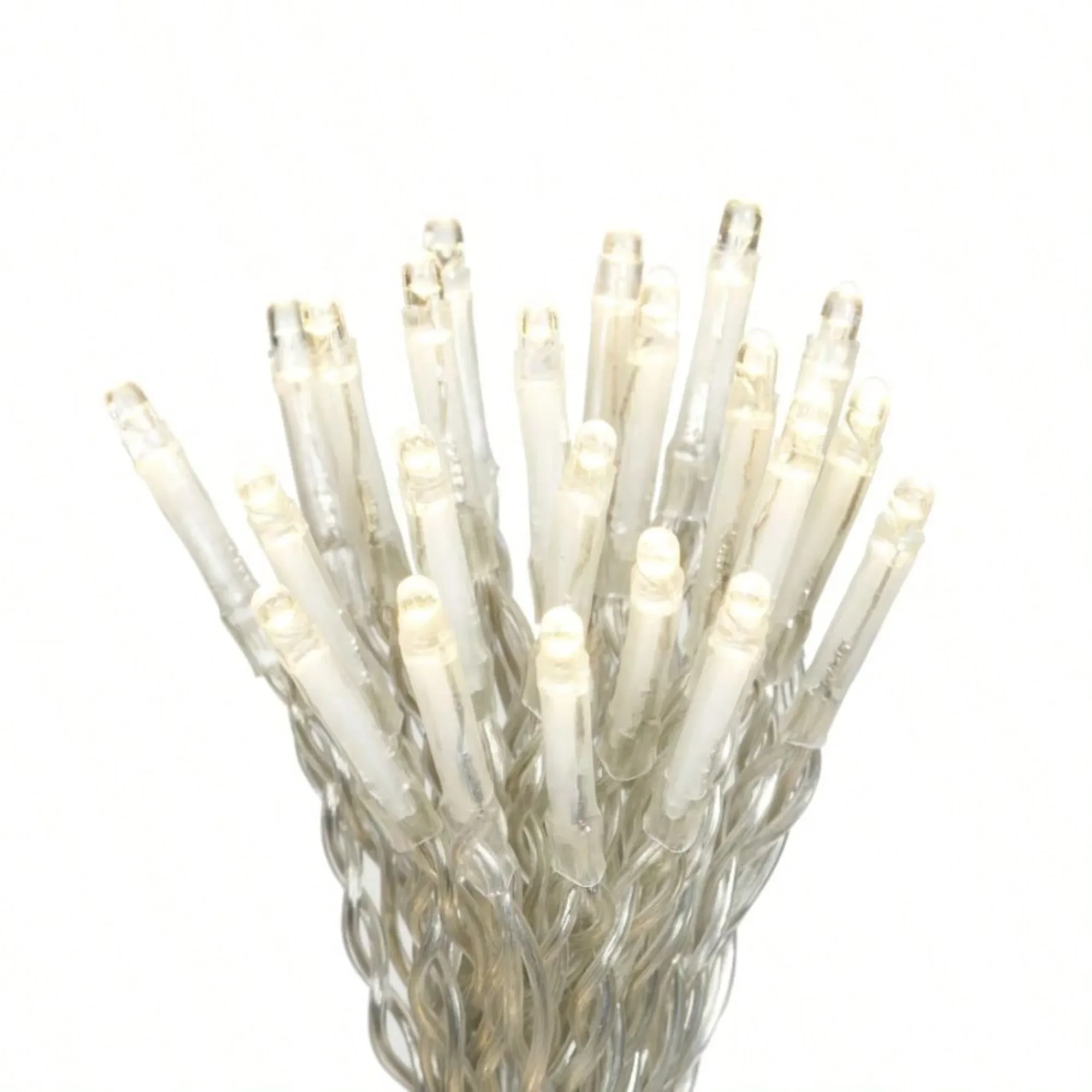 

15-струнная светодиодная теплая белая занавеска для наружного освещения, конец-концевой разъем В комплект входят 15 вертикальных световых струн