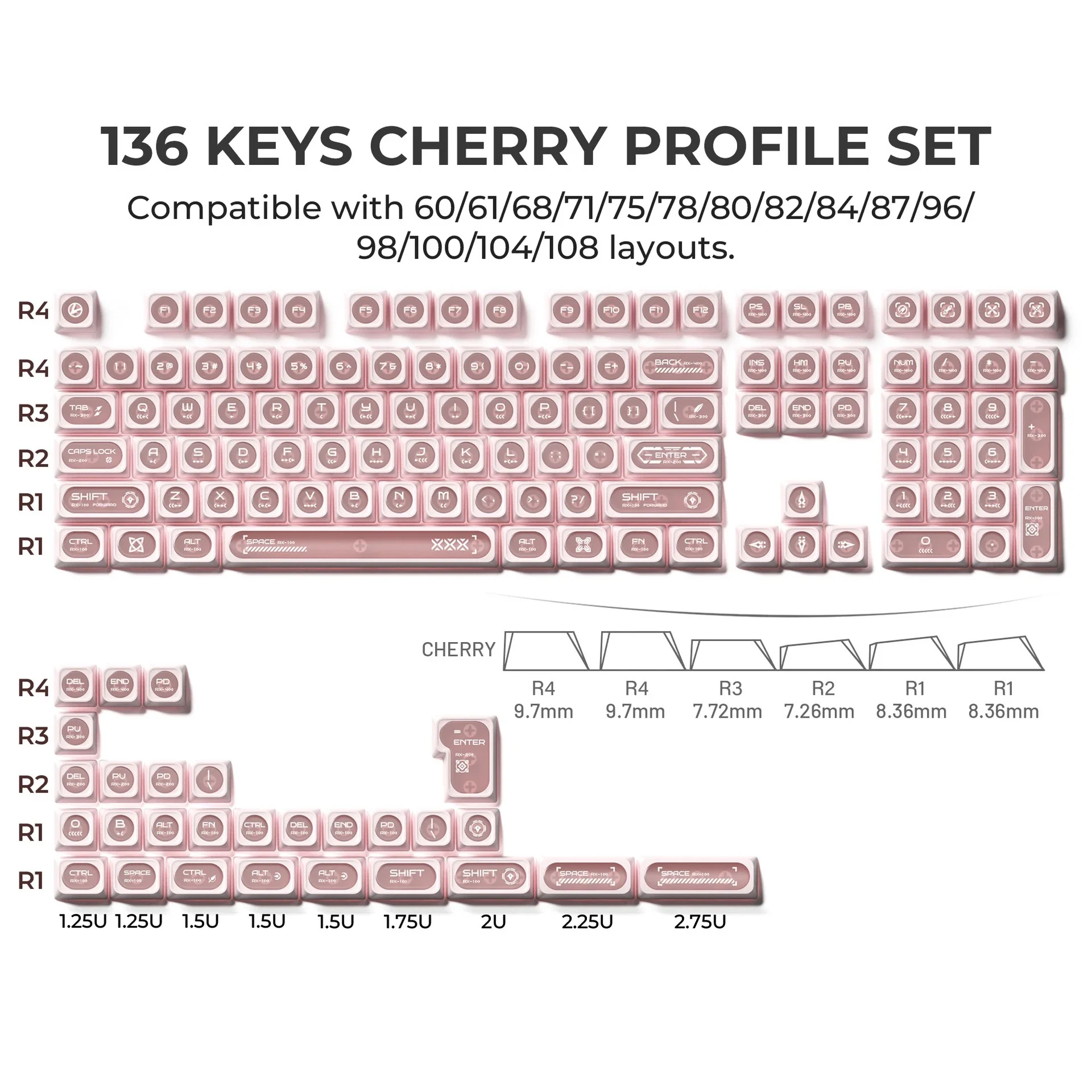 

Механическая клавиатура с магнитной осью Opal Max Keycap для Wooting 60 80 Bees ez63