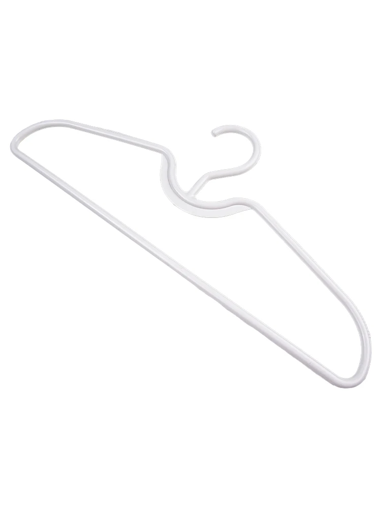 

10pcs Clothes Hanger Short Hook Hanger Space Saving Non Slip Coat Hangers Wardrobe Storage Drying Rack 41.5*15.5cm White Color