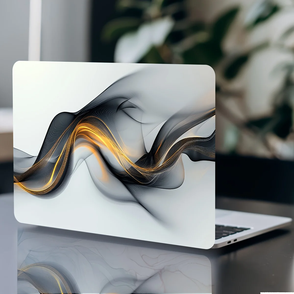 

Комплект из 2 мраморных текстурированных художественных наклеек для ноутбука, универсальная наклейка на кожу нетбука, устойчивая к царапинам кожу ноутбука - водонепроницаемая,