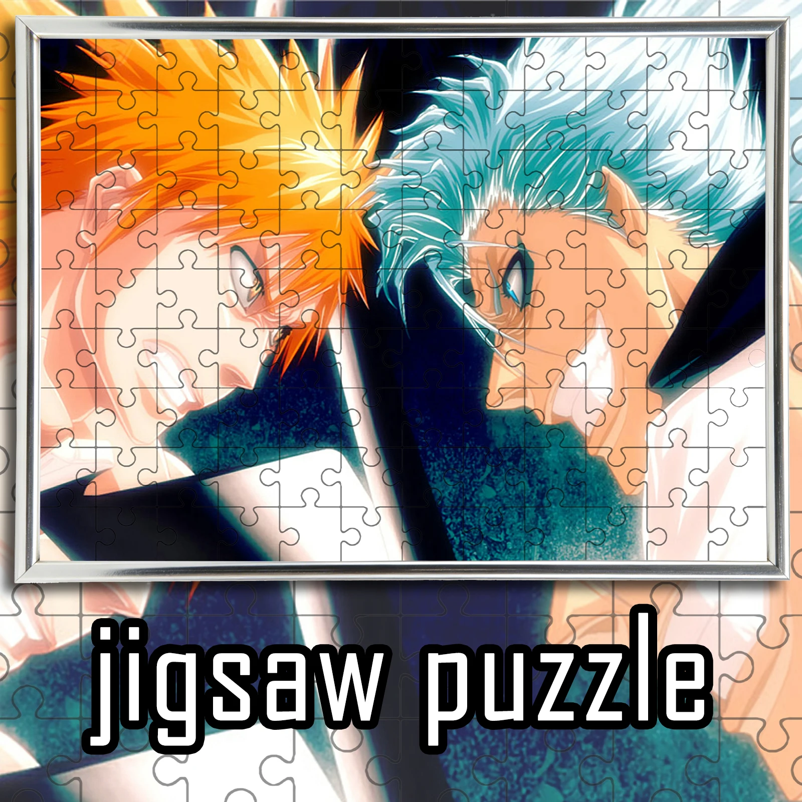 Rompecabezas con temática de la escena de batalla de Ichigo Kurosaki de BLEACH, 108/200/300/500/1000 piezas, rompecabezas de madera para el suelo, decoración del hogar, regalo