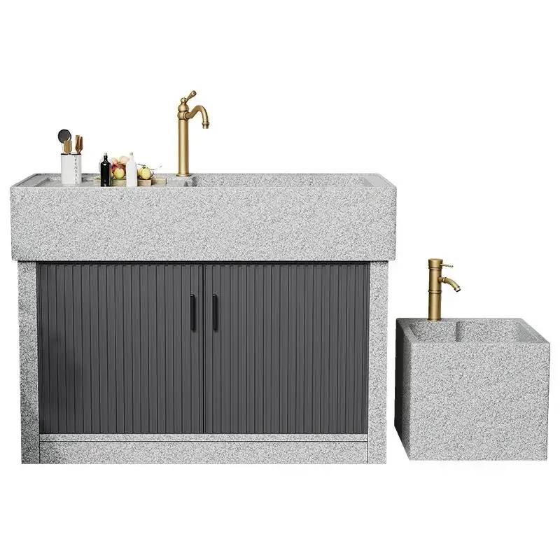 Marble laundry pool, outdoor whole stone integrated wash basin, balcony household granite sink, courtyard wash pool