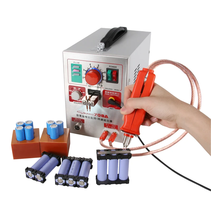 

1.5KW SUNKKO 709A 220/110V Battery Spot Welder With 70B Welder Pen Spot Welding Machine for 18650 21700 battery pack