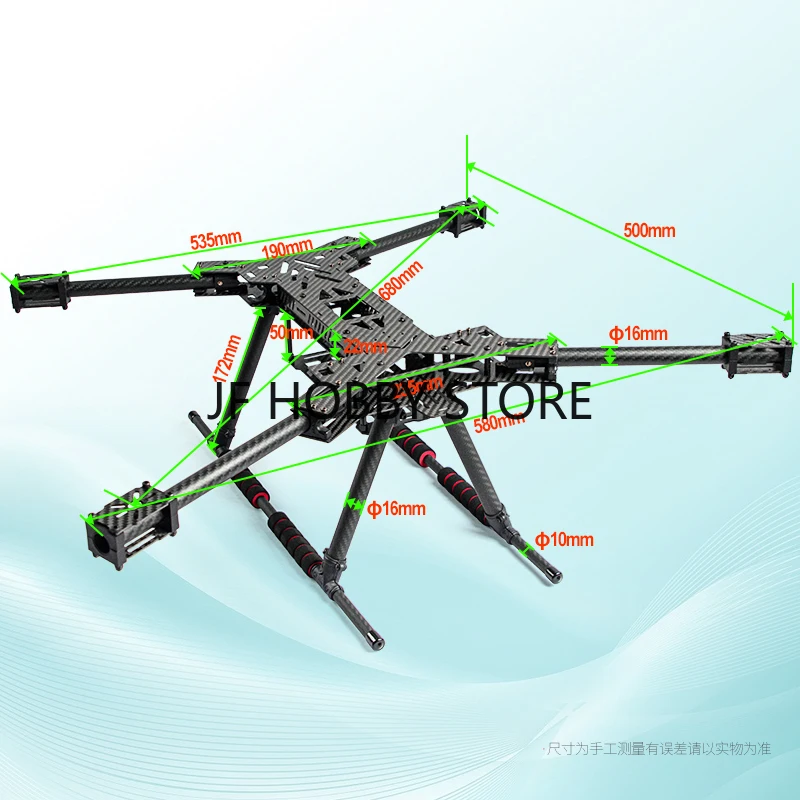 Flyroun New F680 all carbon fiber ZD680 foldable arm aircraft frame kit PIXHAWK Ardupilot Flight Control