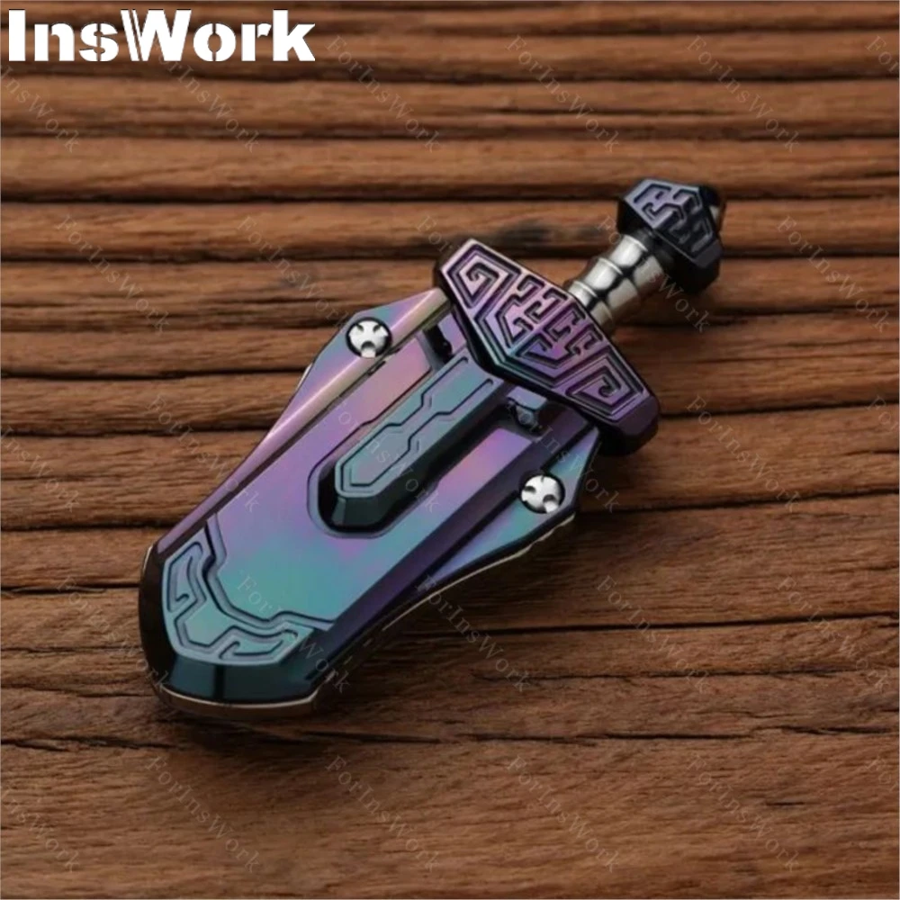 (Pre-order)WANWU EDC Taia Sword Zirconium Mechanical Magnetic Push Slider Metal Toys Decompression Fidget Toys