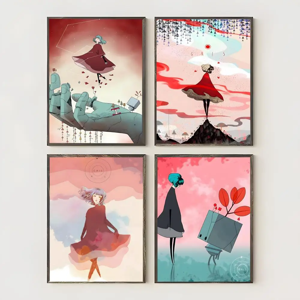 Video Game G-Gris Painting Calligraphy Waterproof Canvas Art Wrinkle Free Wall Hanging For Home Living Room Bedroom Decor